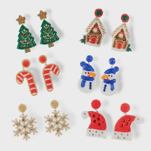 Holiday Spirit Beaded Earring