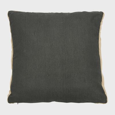 Charcoal &amp; Tan Applique &amp; Diamond Pattern