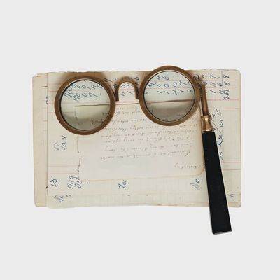 6.3&quot; X 0.5&quot; Brass &amp; Resin Spectacle Magnifying Glasses