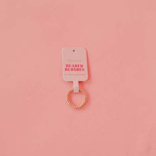 Ella 2.5MM Beaded Gold Band Ring