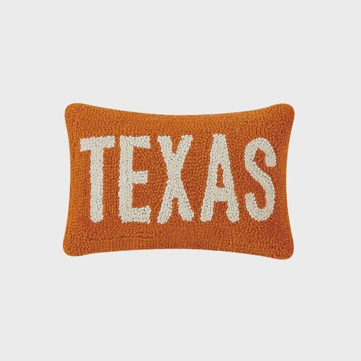 Texas Orange &amp; White Hook Pillow