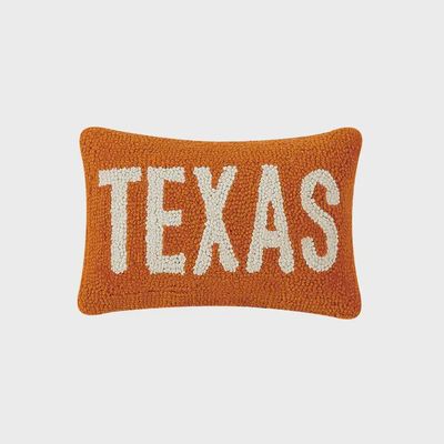 Texas Orange &amp; White Hook Pillow