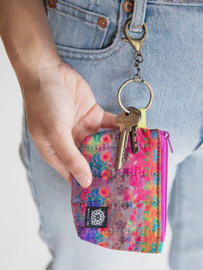 Puffy Mini Coin Purse on Keychain