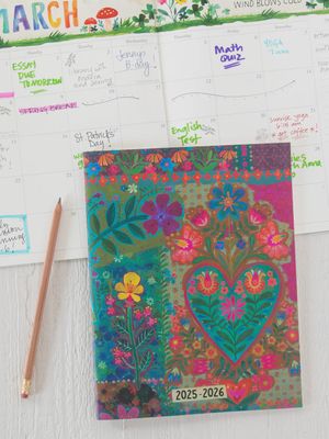 Academic Planner Teal Heart