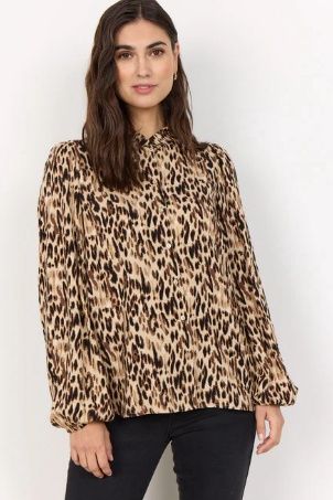 Leopard Button Down Blouse