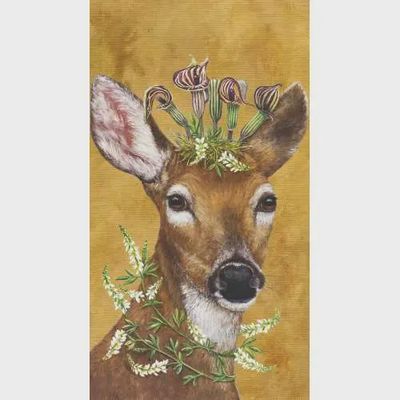 Woodland Princess Deer Guest Napkin