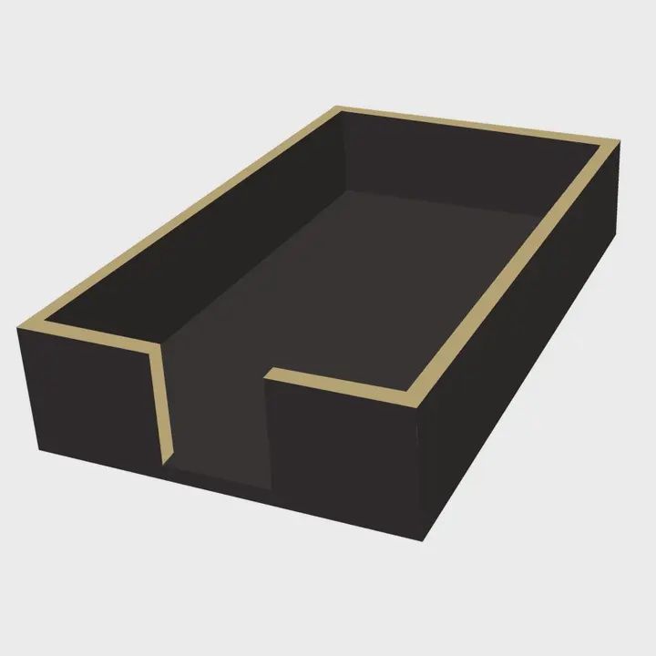 Black/Gold Guest Napkin Tray