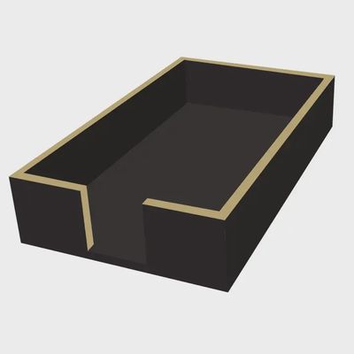 Black/Gold Guest Napkin Tray