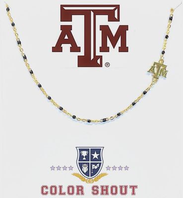 Texas A&amp;M 18K Side Necklace