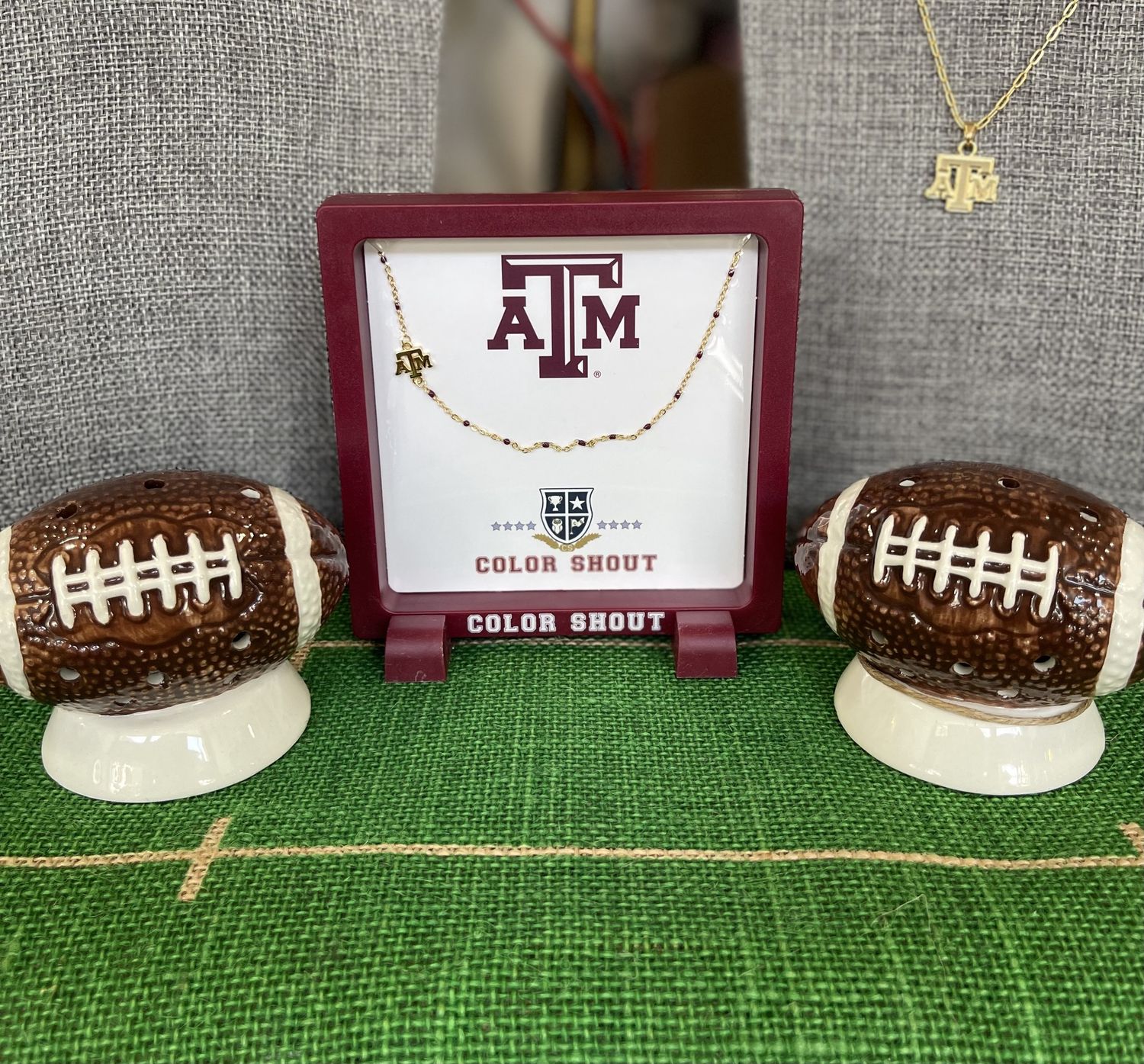 Texas A&amp;M 18K Side Necklace
