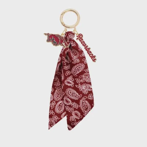 Arkansas Razorbacks Bandana Bag Charm