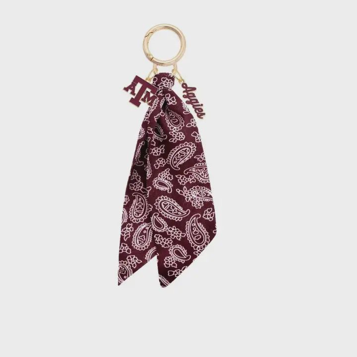 Texas A&amp;M Bandana Bag Charm
