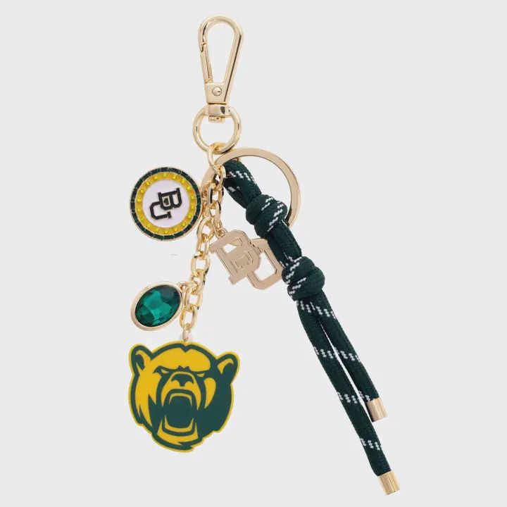 Baylor Bears Cluster Bag Charm in Green