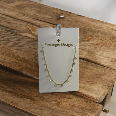 Multi CZ Gold Necklace
