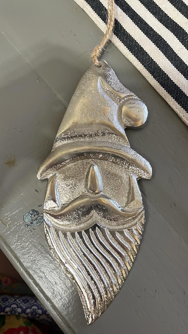 Midnight Shimmer Santa Head Ornament