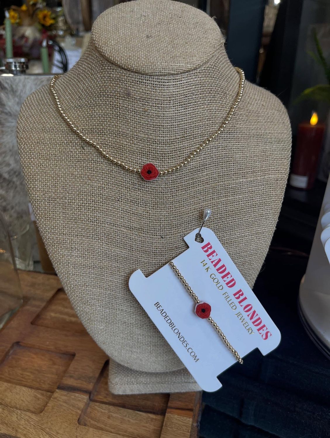 Poppy 3MM Gold 18&quot; Necklace
