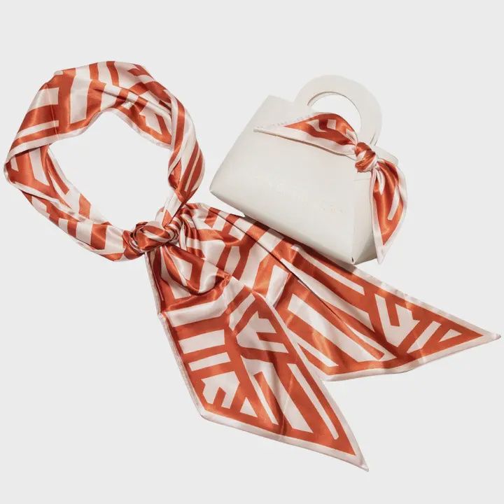 Game Day Burnt Orange &amp; Cream Bag w. Scarf
