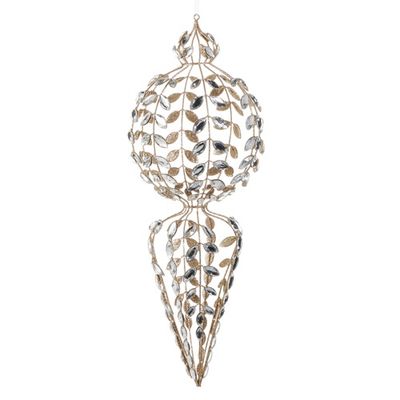 20&quot; Clear Crystal Vine Finial Ornament