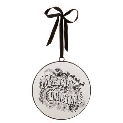 6&quot; Vintage Merry Christmas Disc Ornament