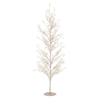 33&quot; Gold Glittered Twig Tree w/ Pearl