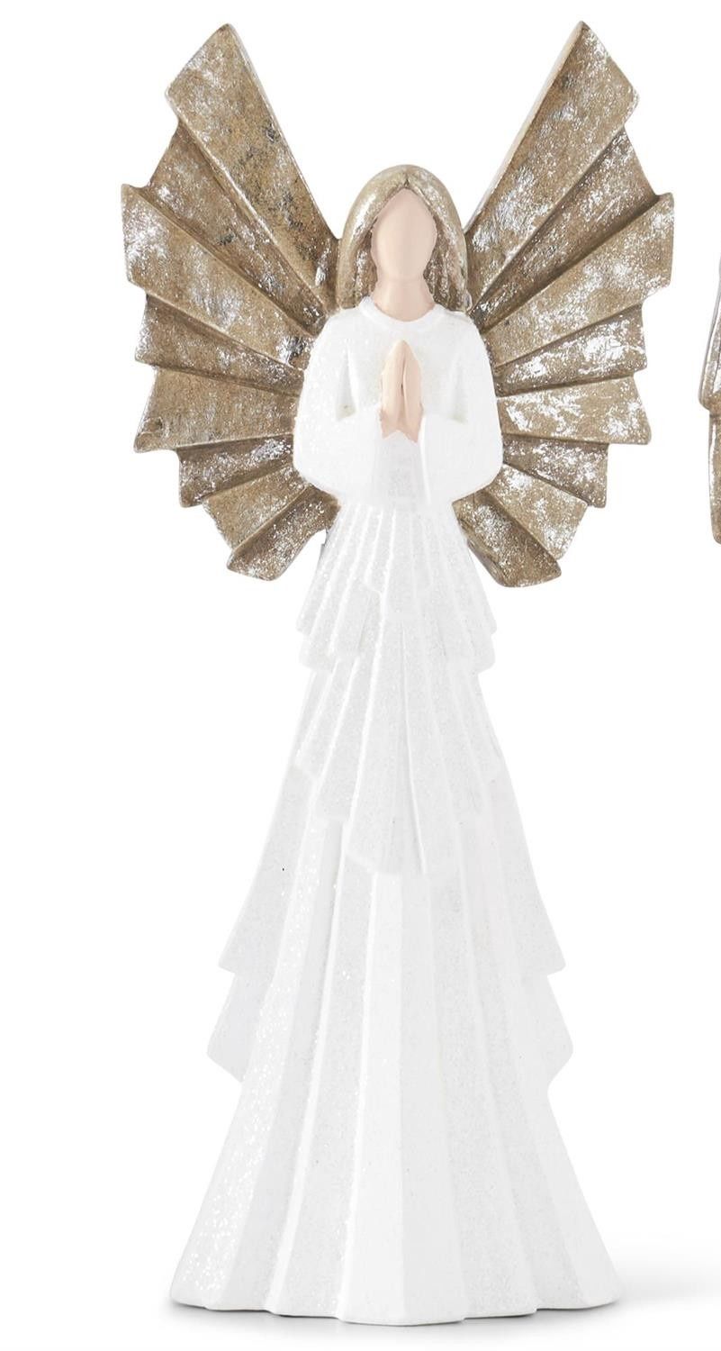 White Glitter Praying Angels, Colour: Art Deco