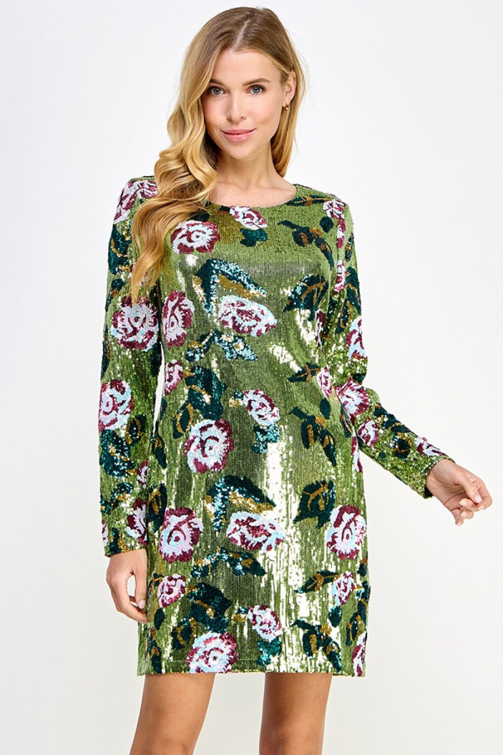 Sequin Rose Dress