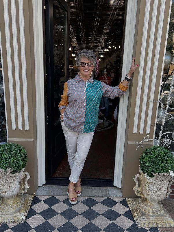 Gretchen Ginko Patchwork Blouse