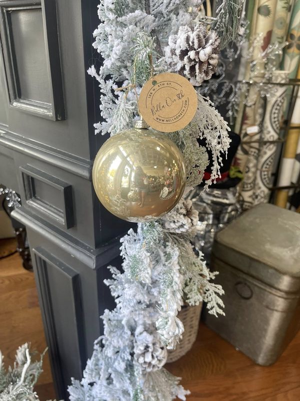 100MM Seamless Plastic Champagne Ball Ornament