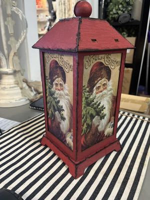 12&quot; Vintage Santa Lighted LED Lantern