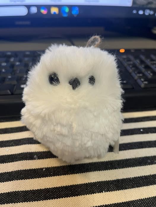 Snowball Owl Ornament