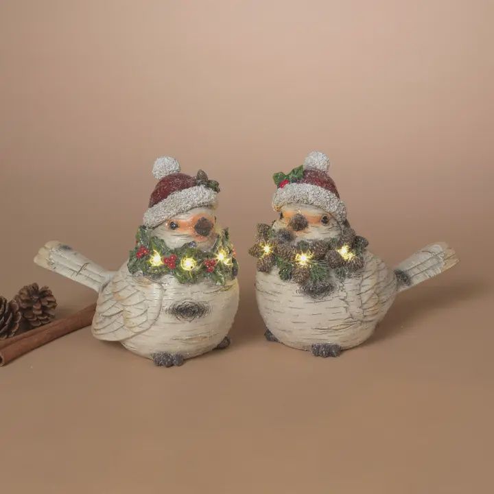 Resin Christmas Bird- Light Up