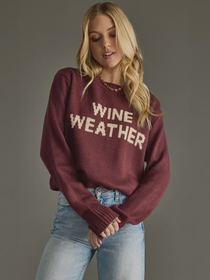Merlot Wine Weather Sweater