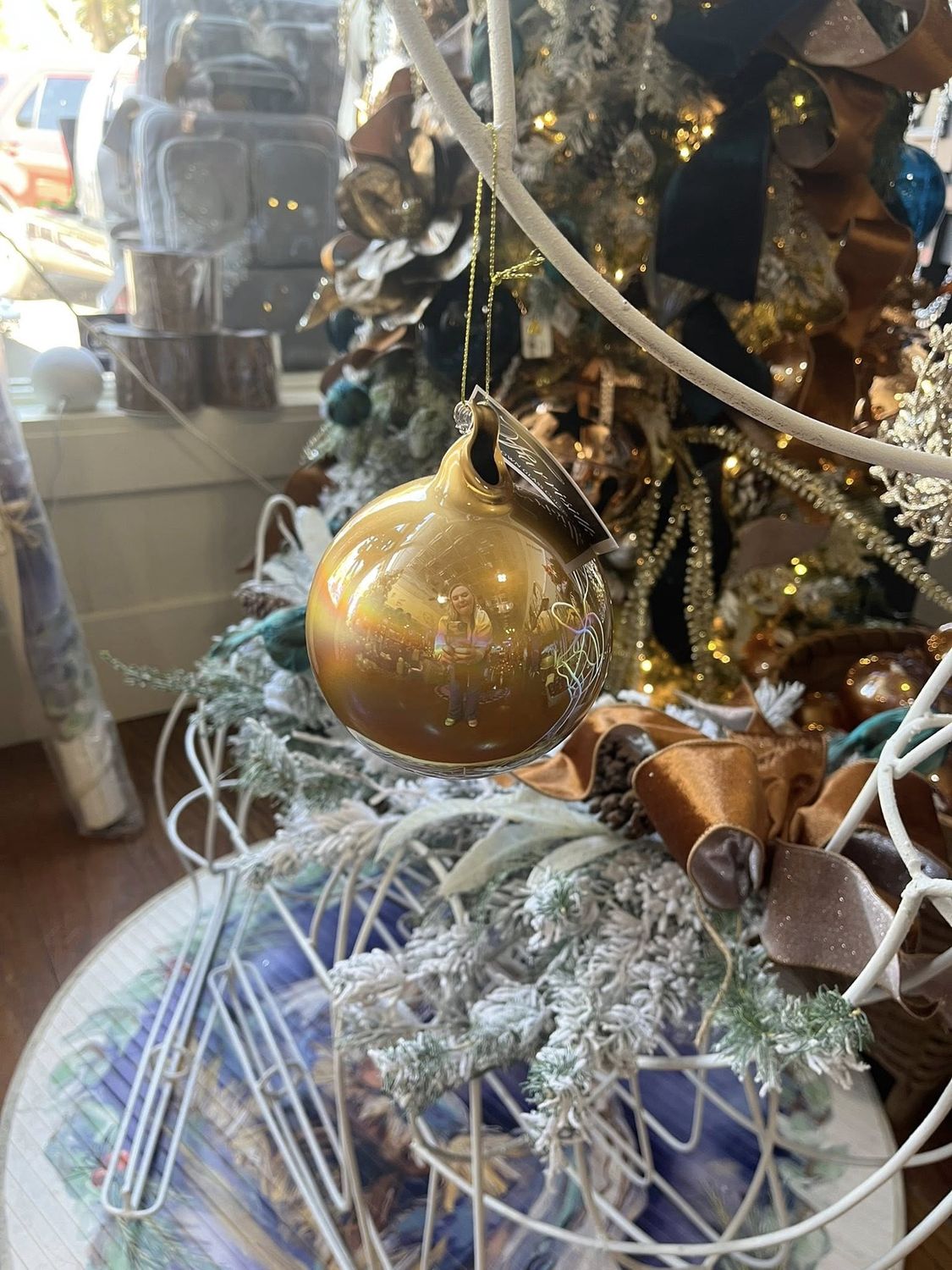 4&quot; Pearlescent Gold Glass Ornament