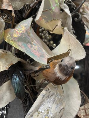 8&quot; Natural Orange Bird on Clip