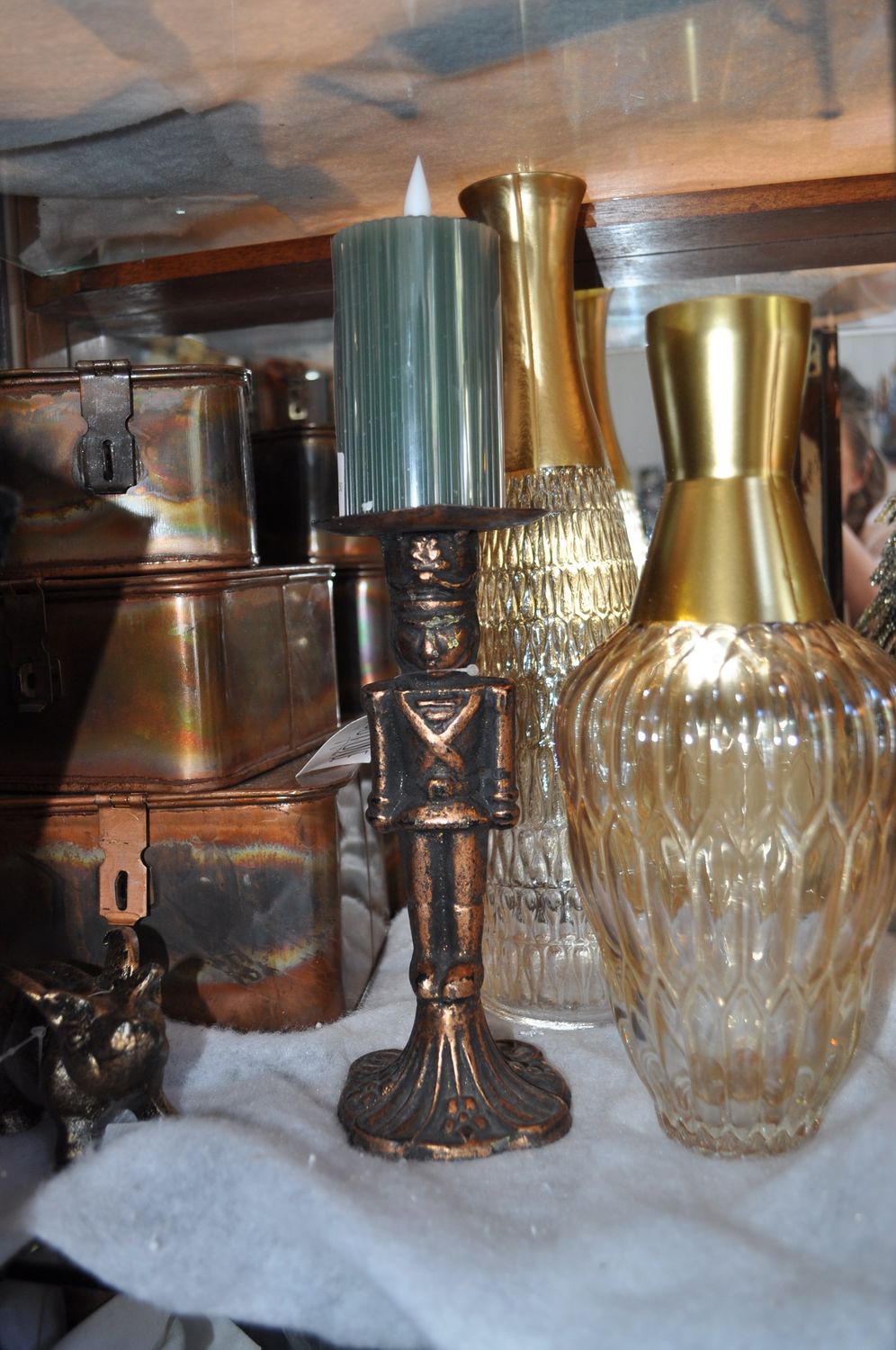 Copper Nutcracker Candle Holder