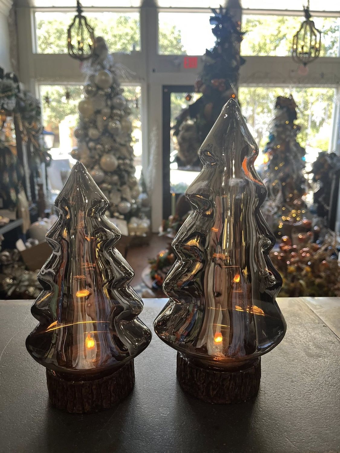 Glass Lighted Tree