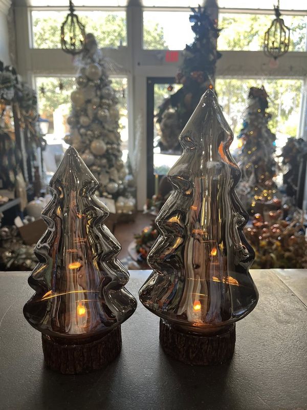 Glass Lighted Tree