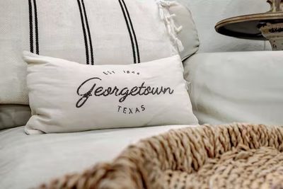 Vintage Script Georgetown, TX Pillow Rectangle