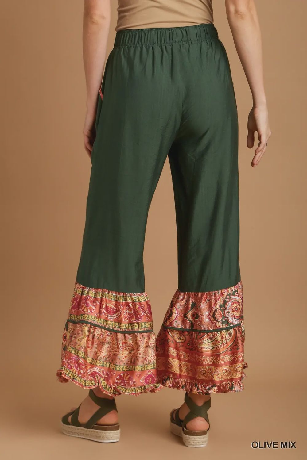 Boho Flare Paisley Hem Pant