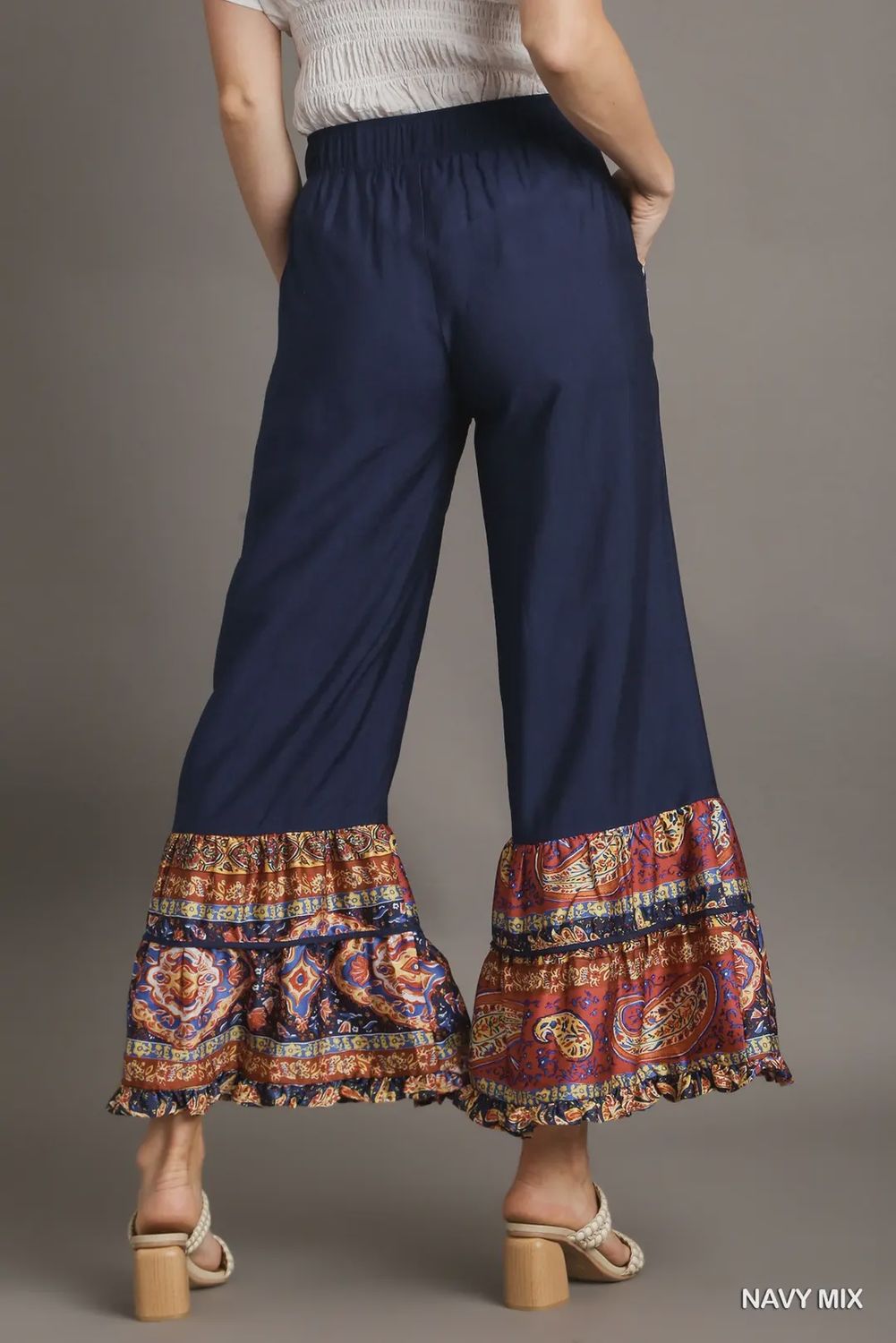 Boho Flare Paisley Hem Pant
