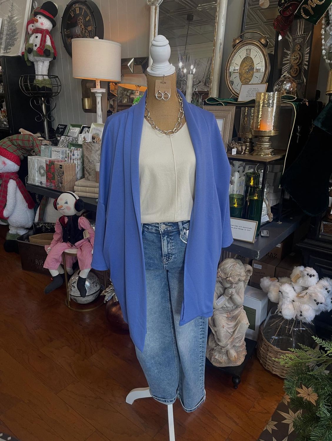 Cornflower Blue Butter Modal Kimono Cardigan