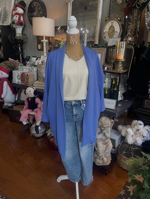 Cornflower Blue Butter Modal Kimono Cardigan