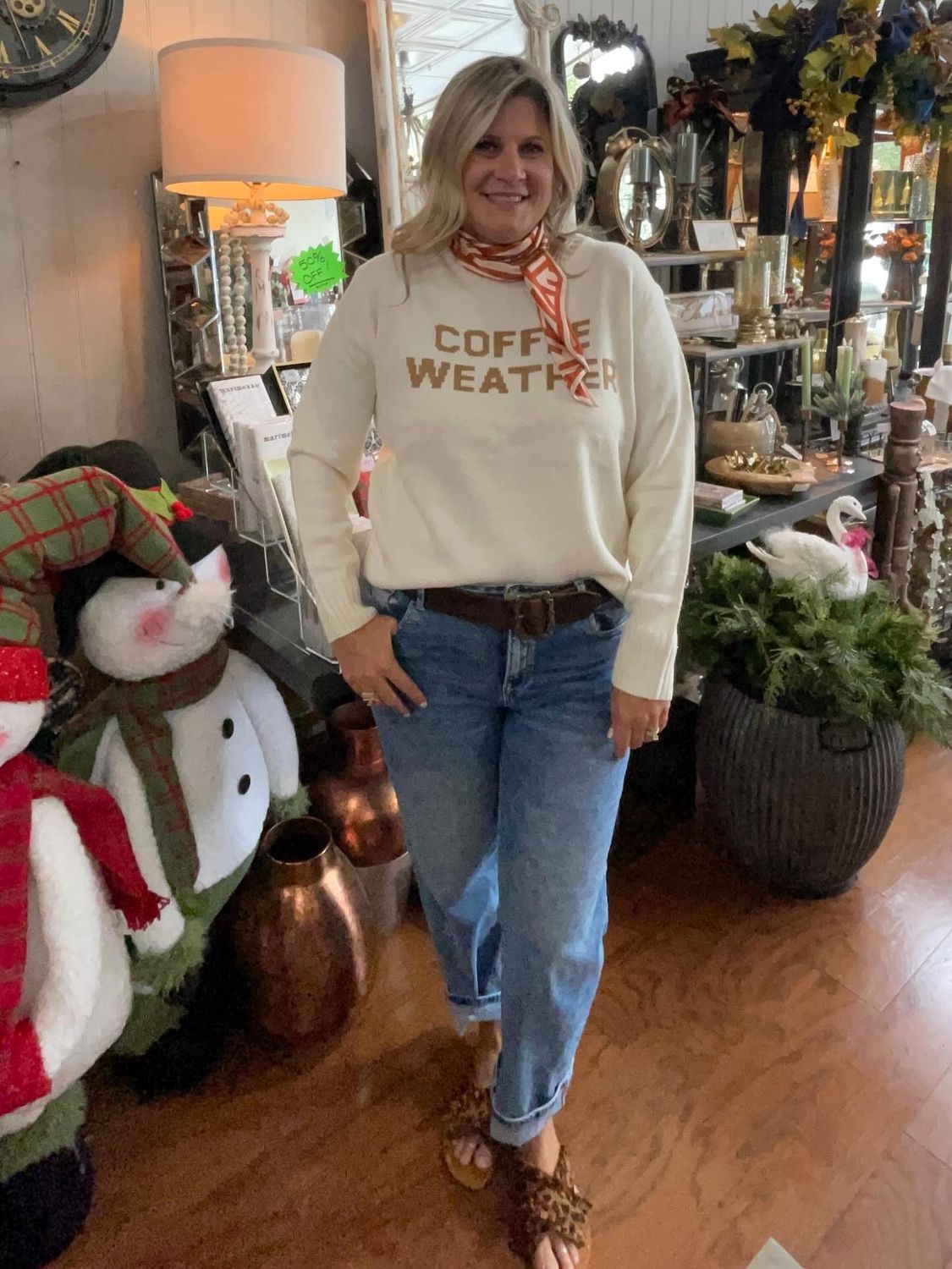 Ivory Coffee Weather Sweater