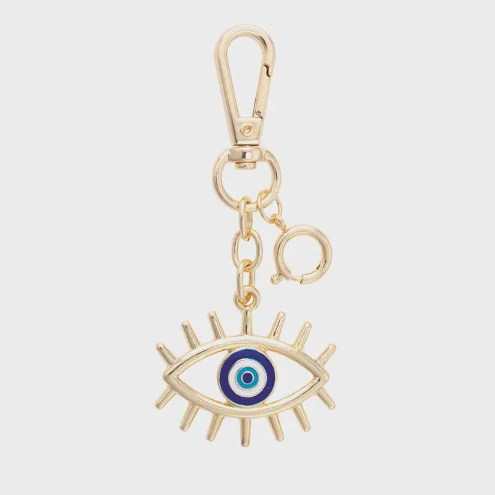Gold Evil Eye Pendant Keychain