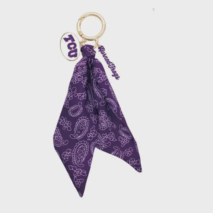 TCU Horned Frog Bandana Bag Charm