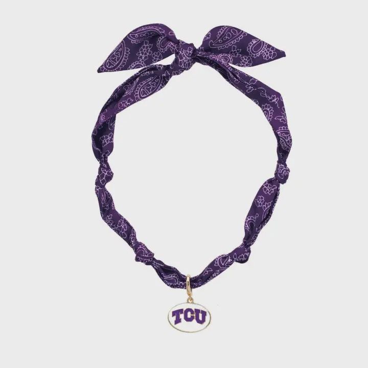 TCU Horned Frogs Logo Bandana Necklace