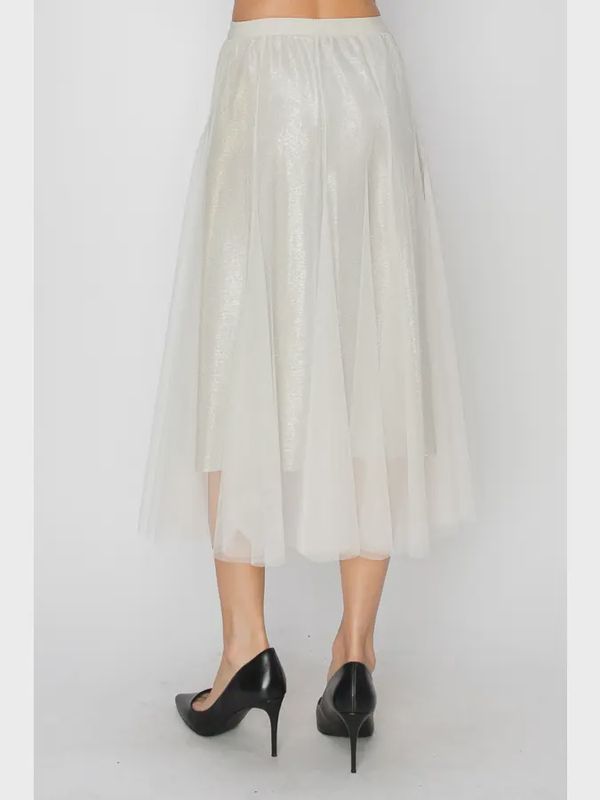 Flowy Mesh Skirt with Sparkly Lining
