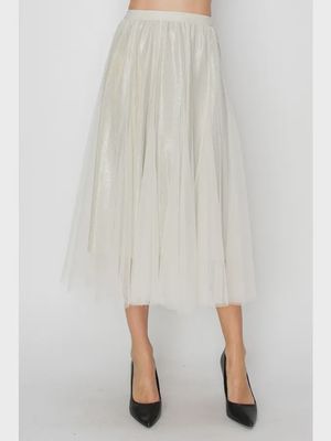 Flowy Mesh Skirt with Sparkly Lining