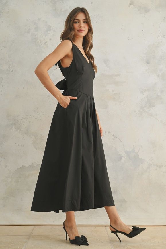 Bow Detail Woven Dress