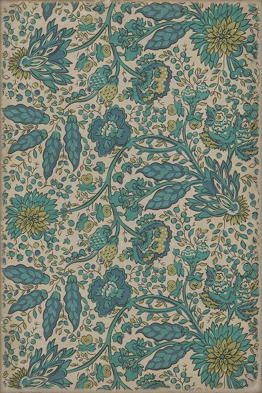 Williamsburg Garden Gate Beneath A Mountains Brow 20×30 Vinyl Rug